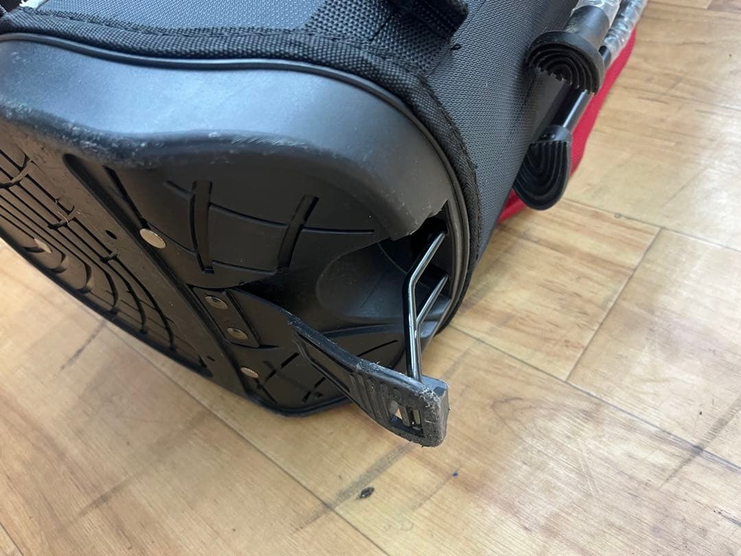 Fujikura スタンド付きゴルフキャディバッグ 約90cm 黒赤白