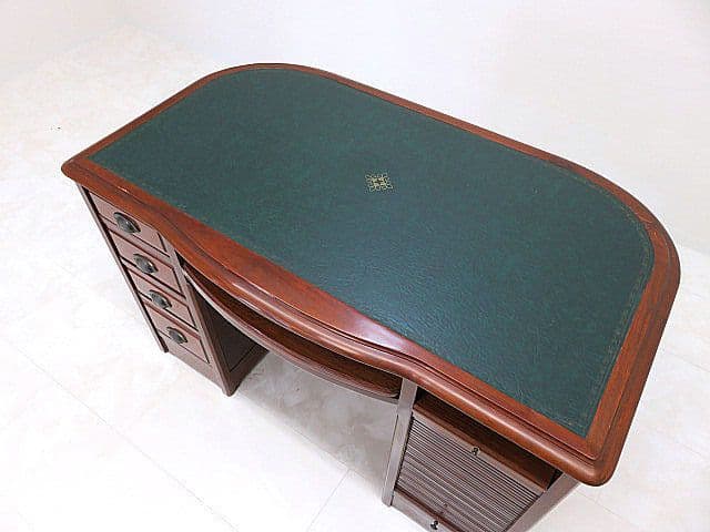 H*e様 展示品ルイフィリップ様式花梨無垢材プレジデントデスク　両袖机/書斎机/