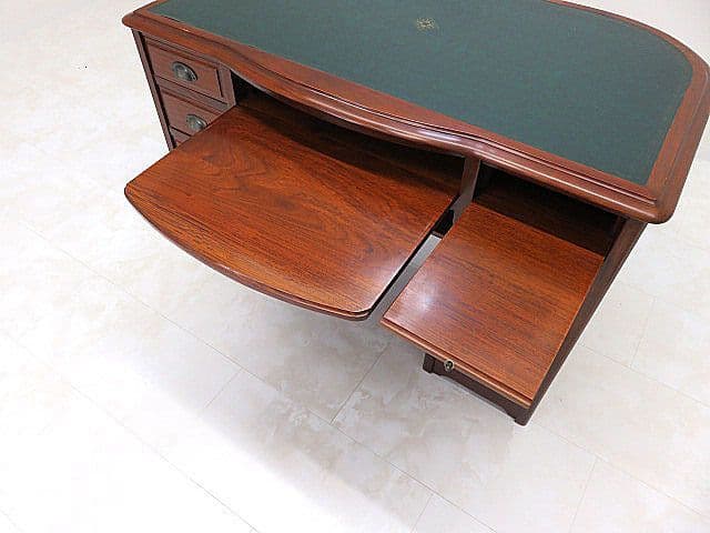 H*e様 展示品ルイフィリップ様式花梨無垢材プレジデントデスク　両袖机/書斎机/