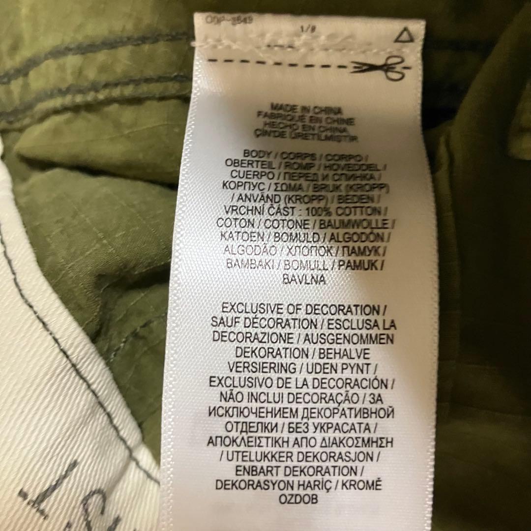 未使用　ダブルアールエル　ドラゴン　刺繍　ロゴ　カーキ　ハーフ