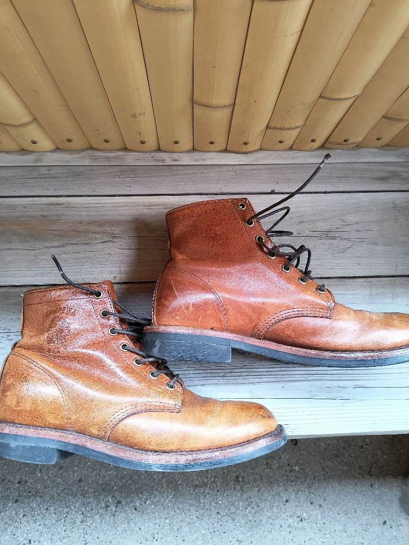 N*u様 CHIPPEWA ブラウンレザー ワークブーツ US8.5