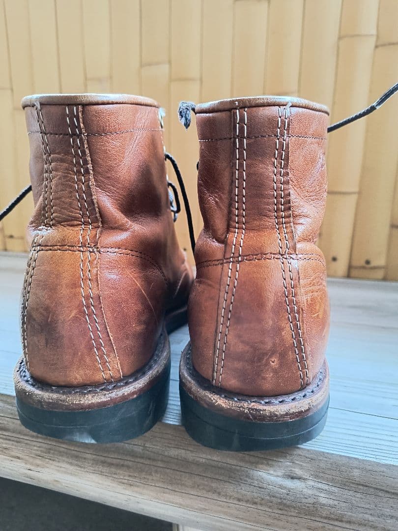 N*u様 CHIPPEWA ブラウンレザー ワークブーツ US8.5