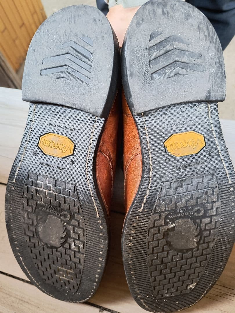 N*u様 CHIPPEWA ブラウンレザー ワークブーツ US8.5