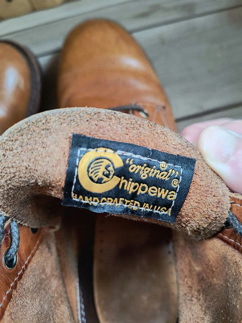 N*u様 CHIPPEWA ブラウンレザー ワークブーツ US8.5