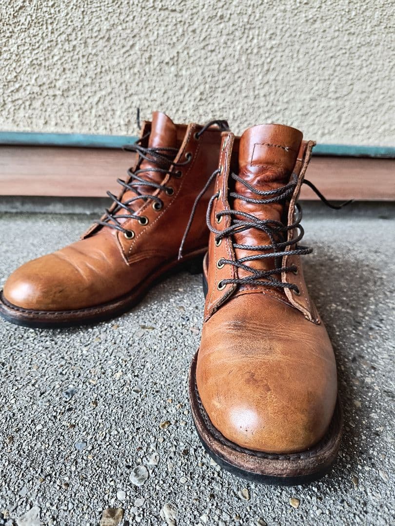 N*u様 CHIPPEWA ブラウンレザー ワークブーツ US8.5