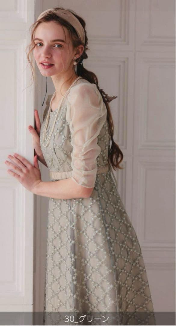 カ★新品タグ付き★ドリードール　フラワーエアリーレースドレス結婚式同窓会お呼ばれ