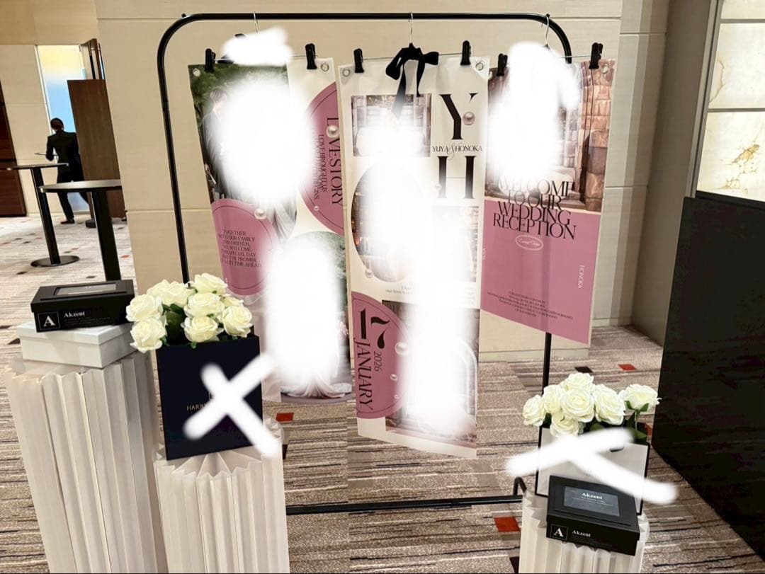 ウェルカムスペース　タペストリー立て　セット　コッパースタンド