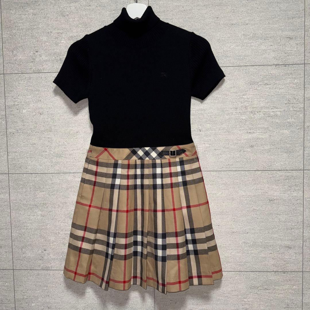 BURBERRYLONDON バーバリーロンドン キッズ 半袖ニットワンピース