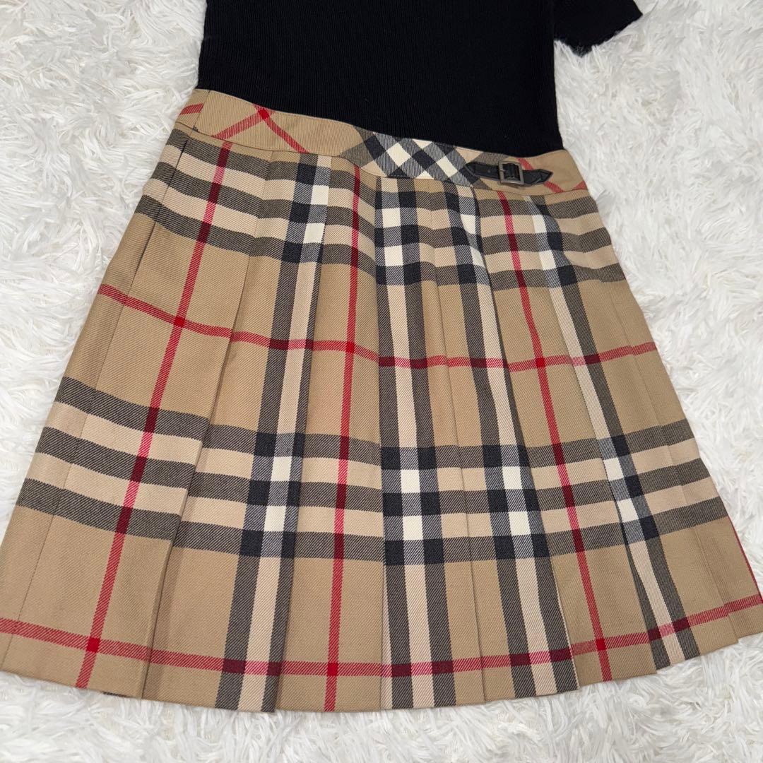 BURBERRYLONDON バーバリーロンドン キッズ 半袖ニットワンピース