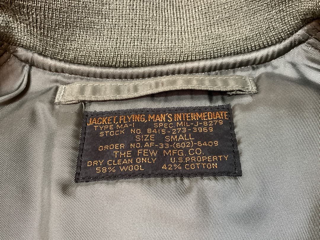 美品 THE FEW MA-1 フライトジャケット CROWNジッパー S