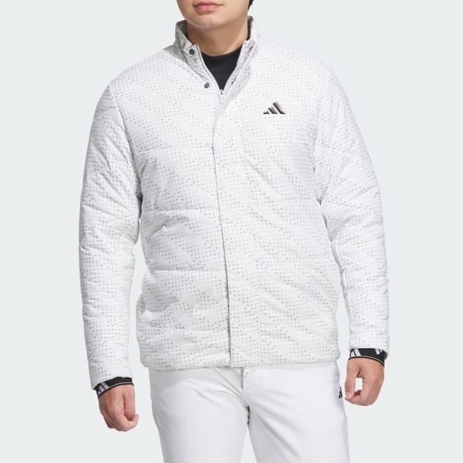 【XL】秋冬 定価24,200円 アディダス ゴルフ 中綿 キルトジャケット 白