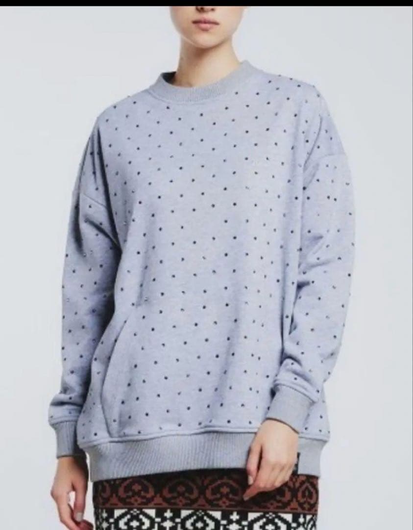 ダブルスタンダードクロージング　ラインストーンスウェット　未使用品