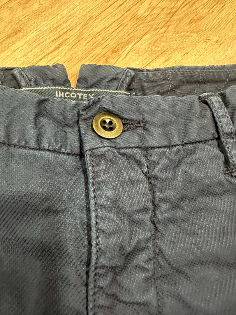 インコテックス　ネイビー スリムフィット チノパン