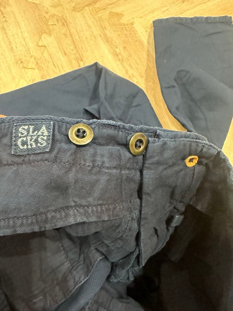 インコテックス　ネイビー スリムフィット チノパン