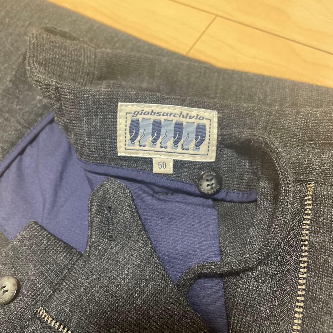giabsarchivio ダークグレー スラックス 50