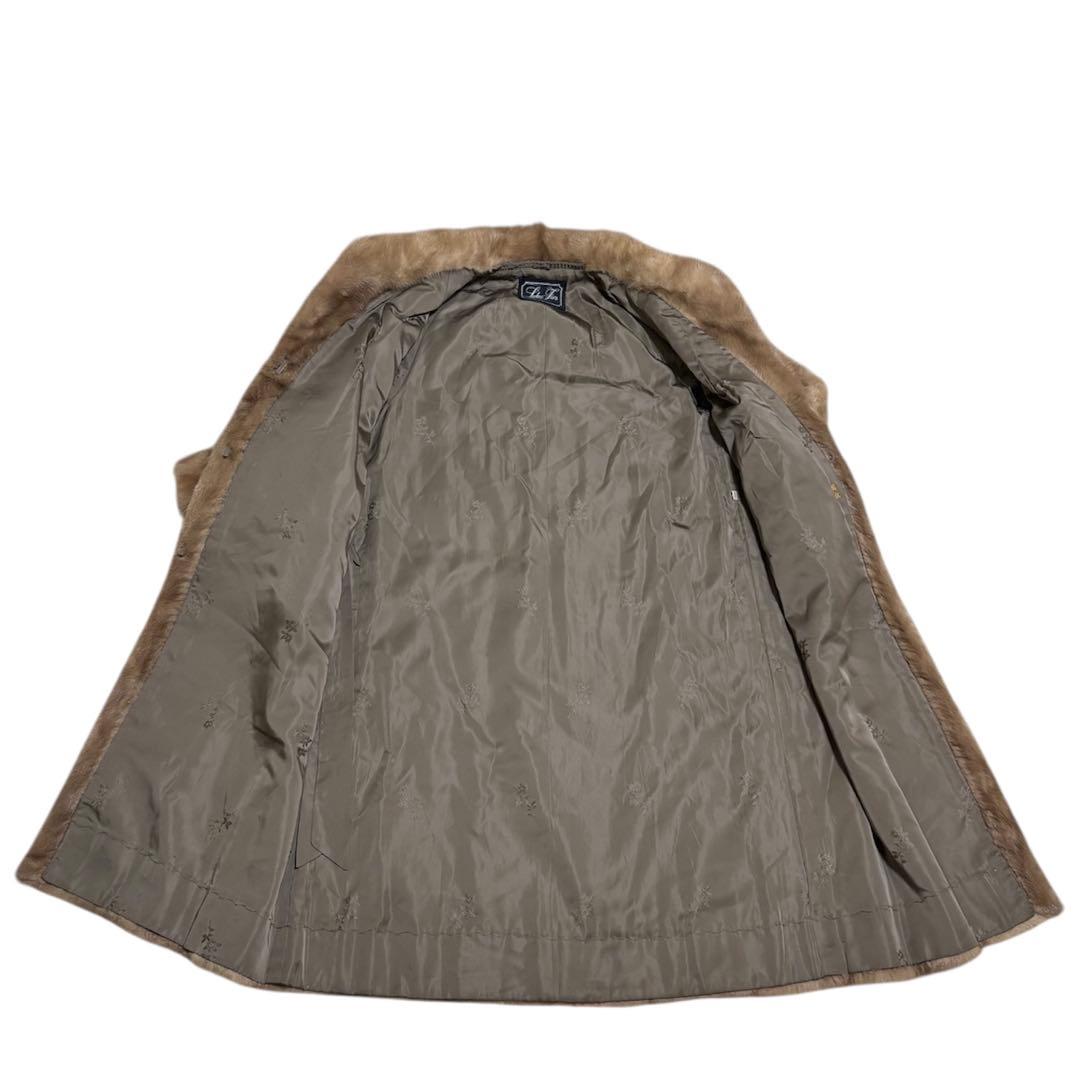 【美品】Lake Fur MINK FUR/パステルミンク/ミンクファーコート