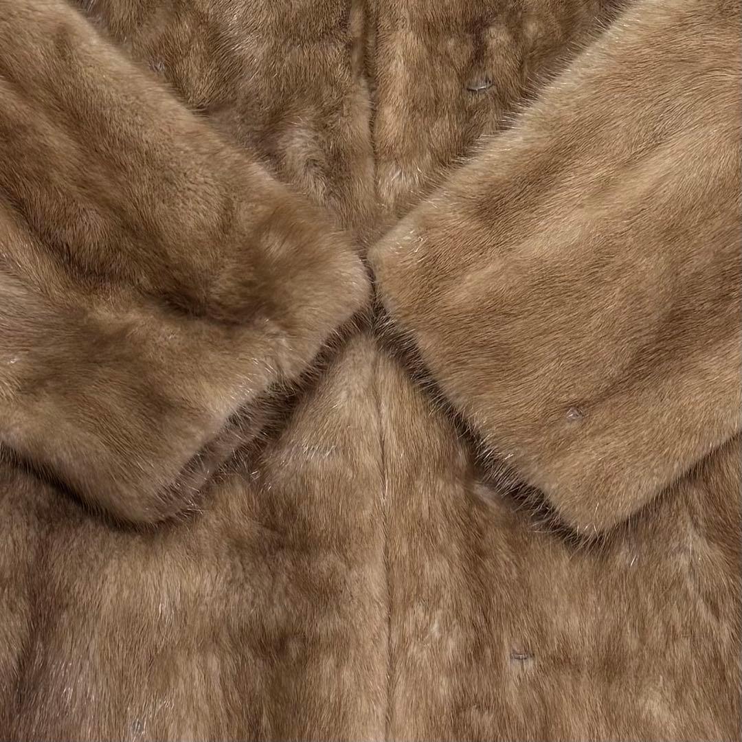 【美品】Lake Fur MINK FUR/パステルミンク/ミンクファーコート