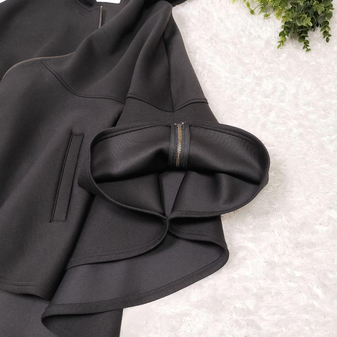 美シルエット✨フェンネル ポンチョコート ケープ フレア ドレープ フード