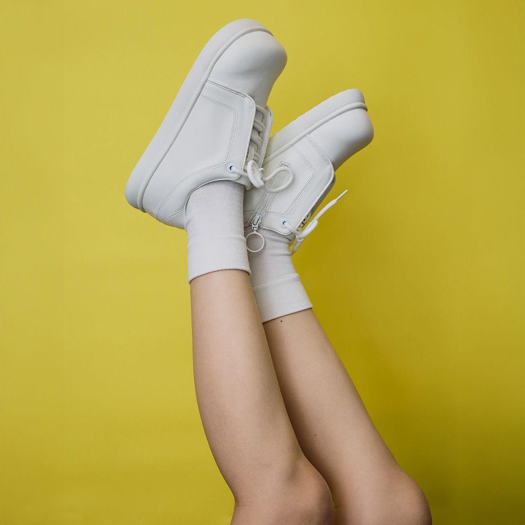 Racbaki コートスニーカー ホワイト M