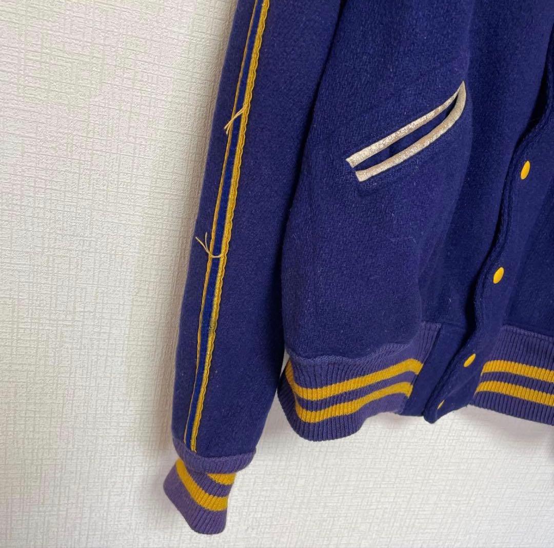 50s BUTWIN USA製 アワードジャケット　パープル　カレッジ　ウール