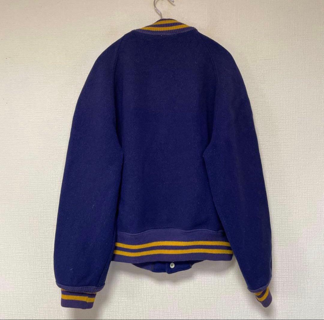 50s BUTWIN USA製 アワードジャケット　パープル　カレッジ　ウール