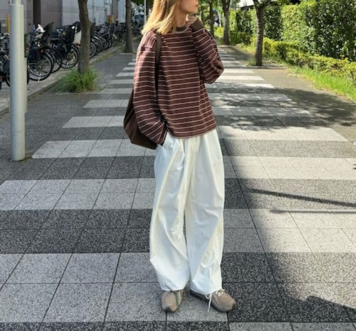 【未使用品】TODAYFUL Border Long T-shirts ブラウン