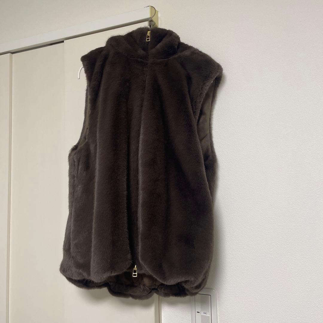 Arpege storyファージップベスト ブラウン S 新品未使用