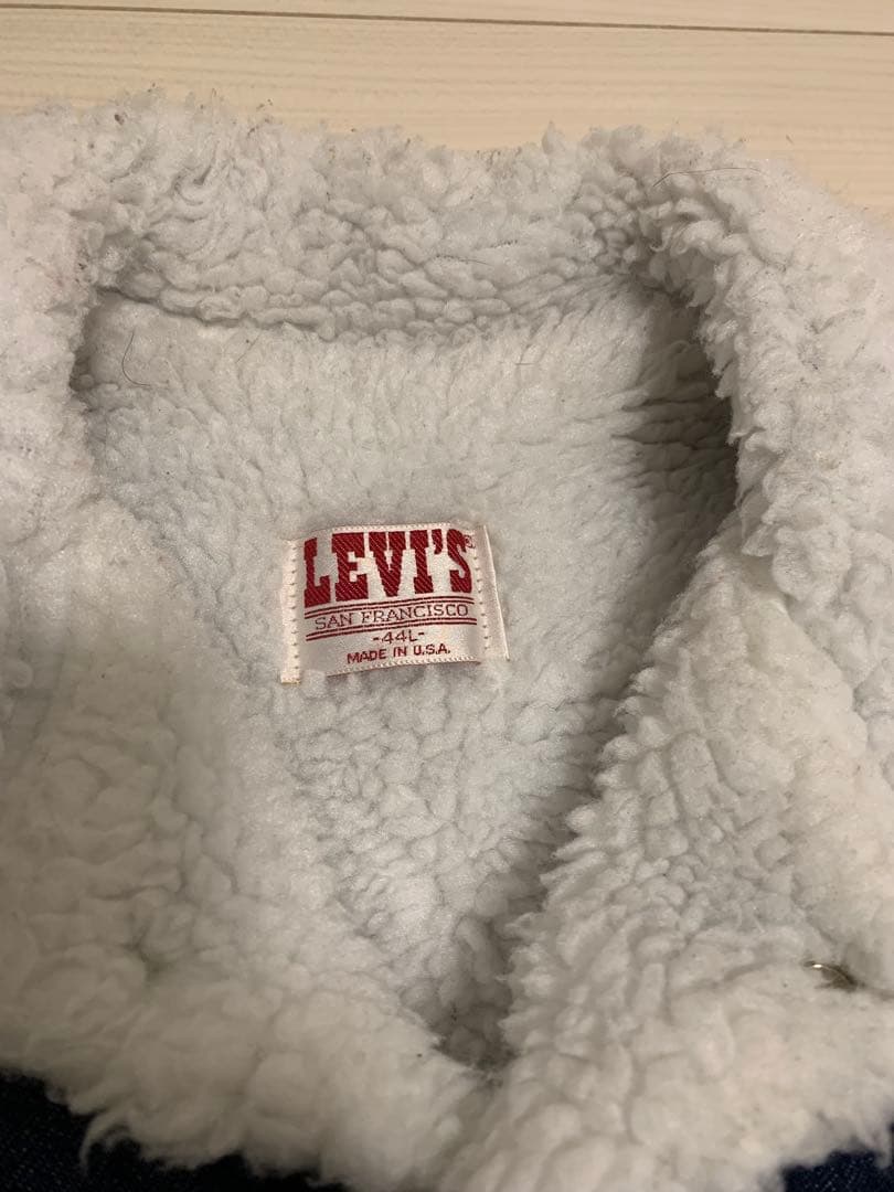 美品　1980s アメリカ製　リーバイス　シェルパ　ジャケット　濃紺