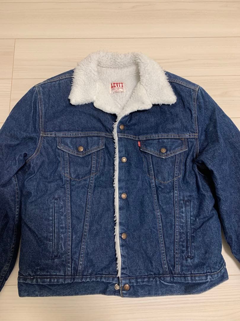 美品　1980s アメリカ製　リーバイス　シェルパ　ジャケット　濃紺