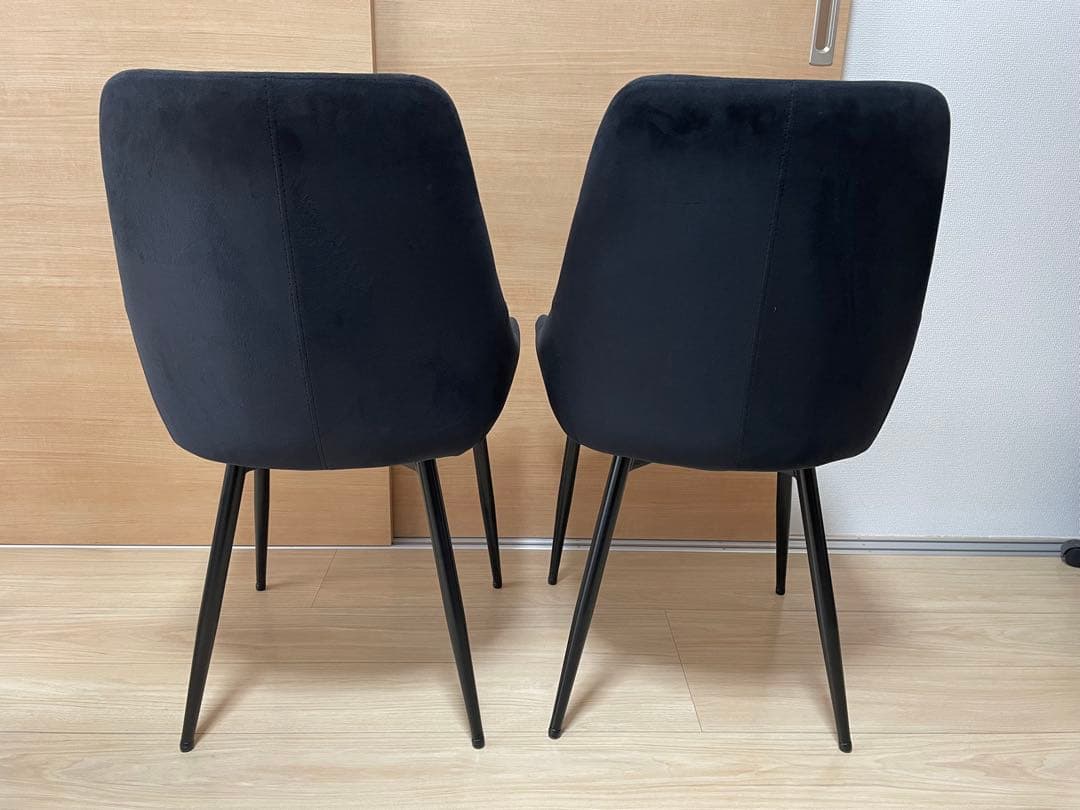 ダイニングチェア2脚セット ブラック