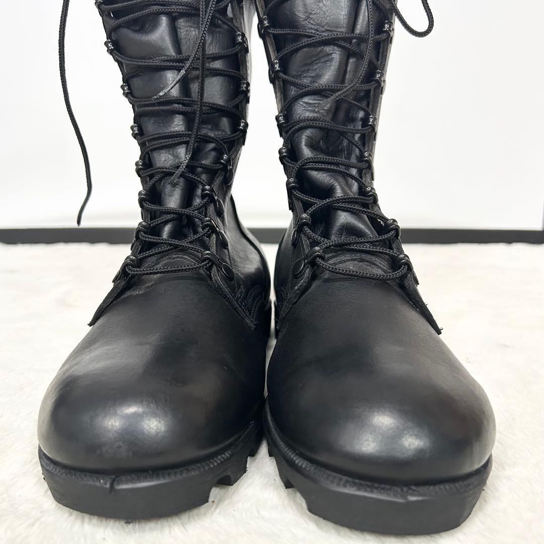 美品❗️ 米軍　実物　スピードレースコンバットブーツ　80's 黒　レザー
