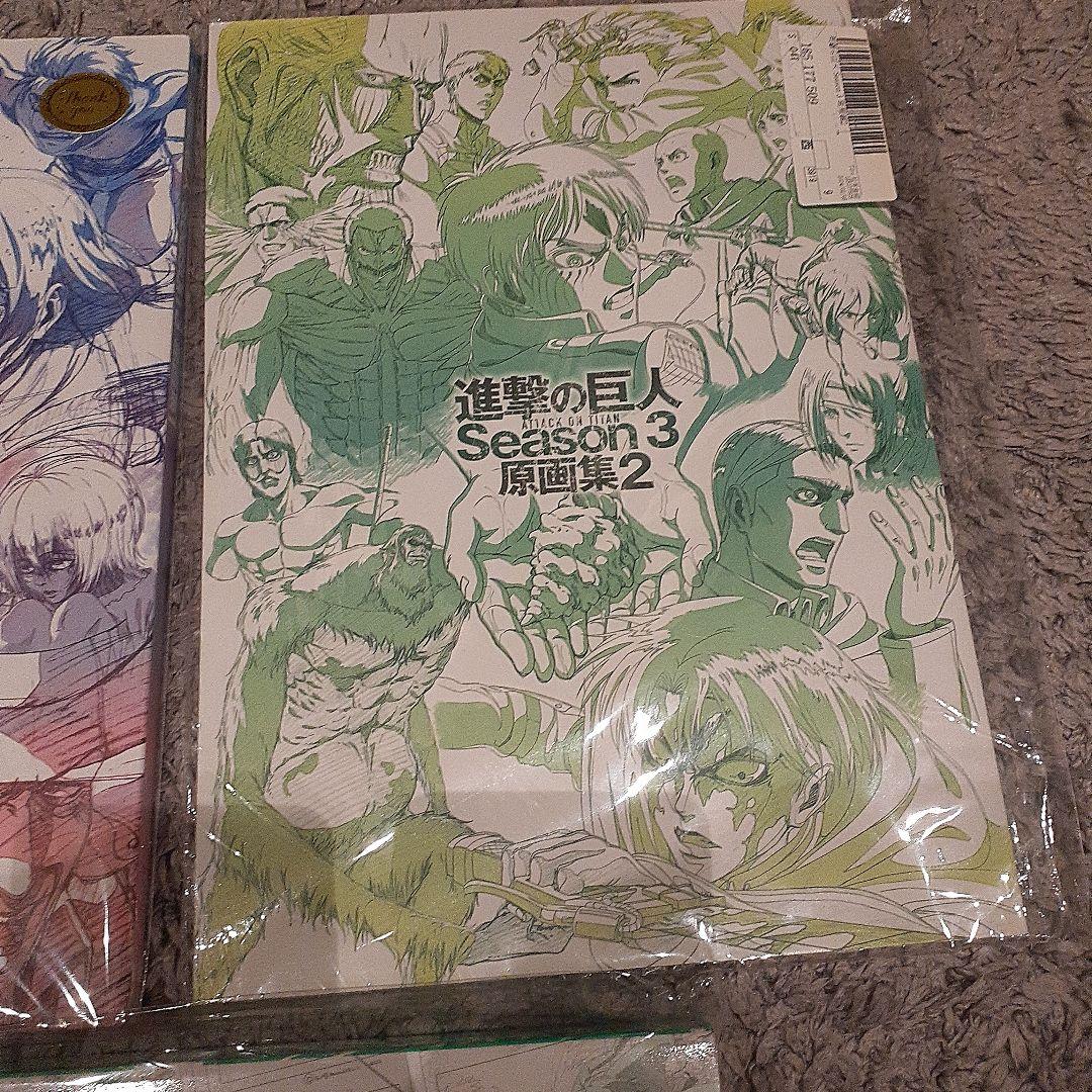 進撃の巨人2・3 原画集 立体機動線画集1・２総作監修正集 セット