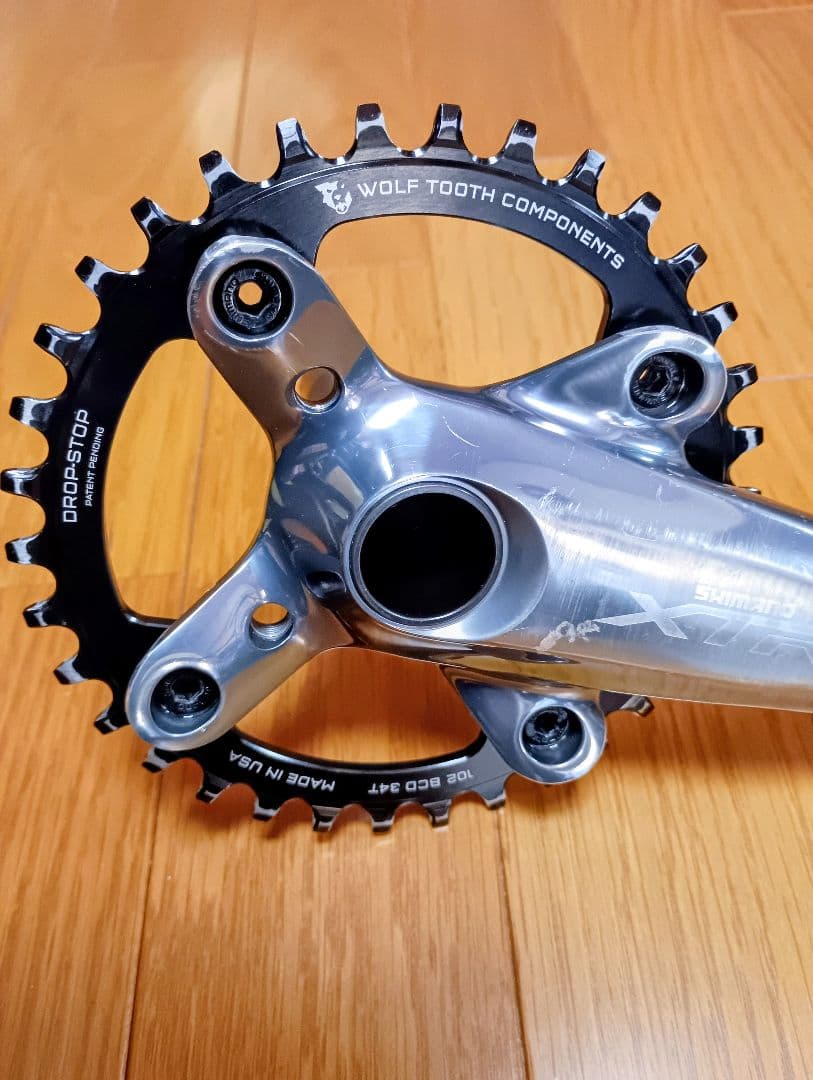 シマノ XTR クランク（ウルフトゥース 34T チェーンリング） ※匿名配送