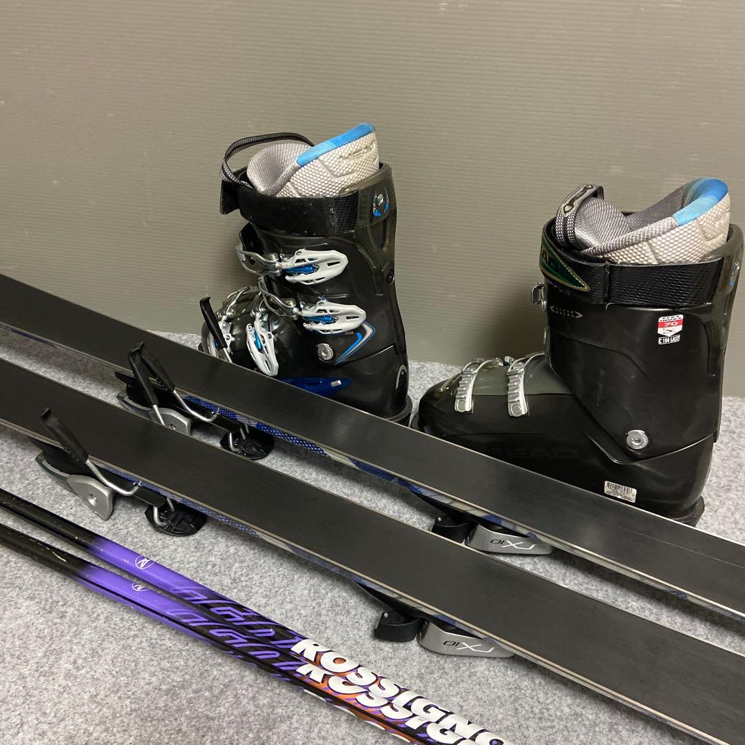 ★メンテナンス済　大人スキーセット　板160cm ブーツ26cm
