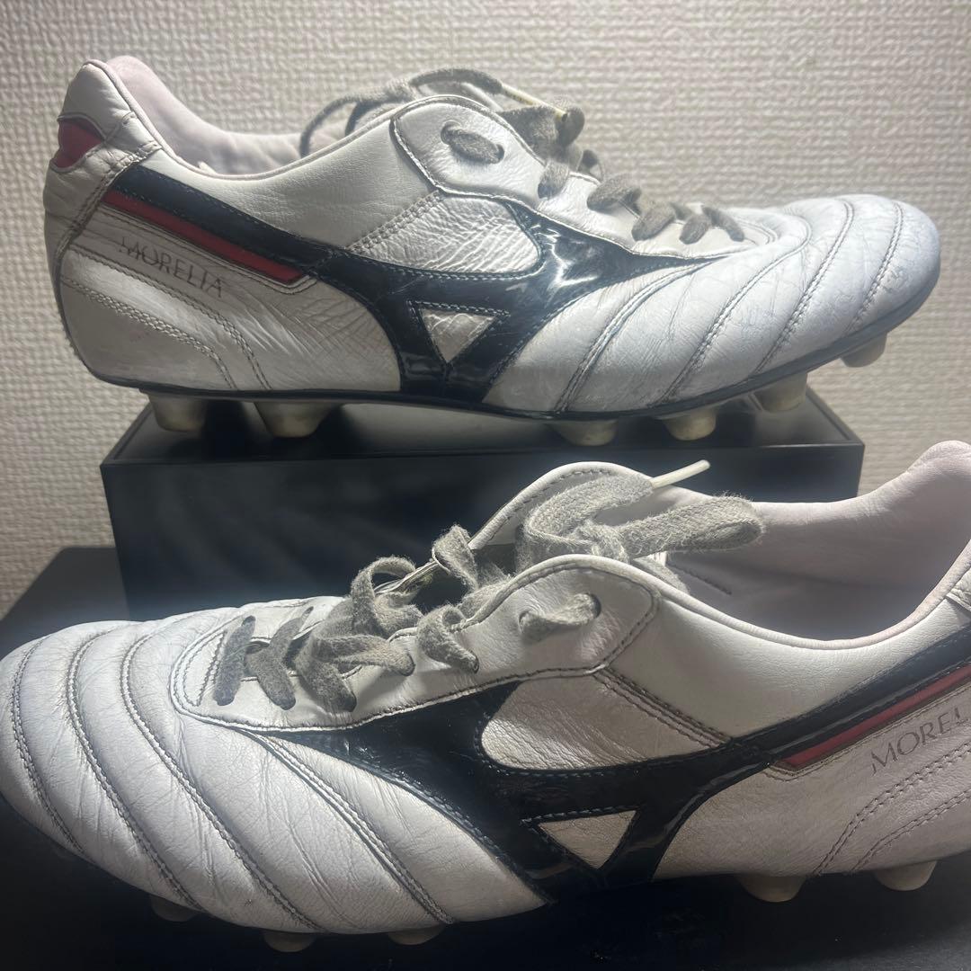 Mizuno Morelia サッカーシューズ ホワイト/ブラック正規箱付き