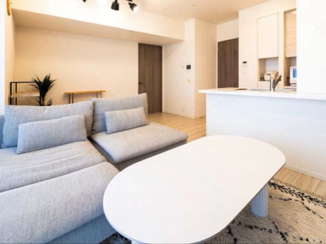 【海外輸入品】韓国風 オーバル型 ローテーブル