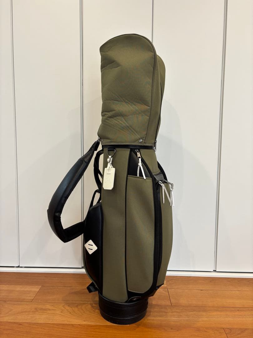 JONES キャディバッグ　オリーブ×ブラック