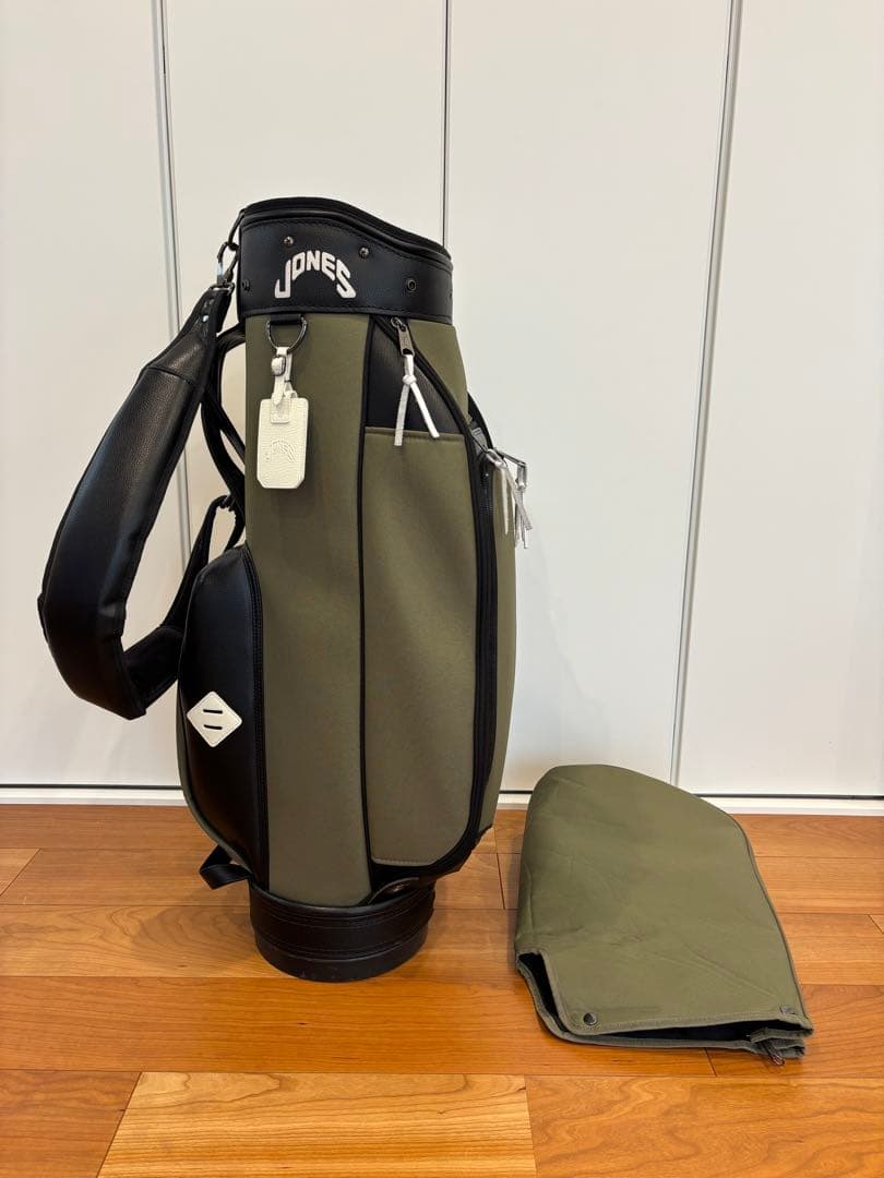 JONES キャディバッグ　オリーブ×ブラック