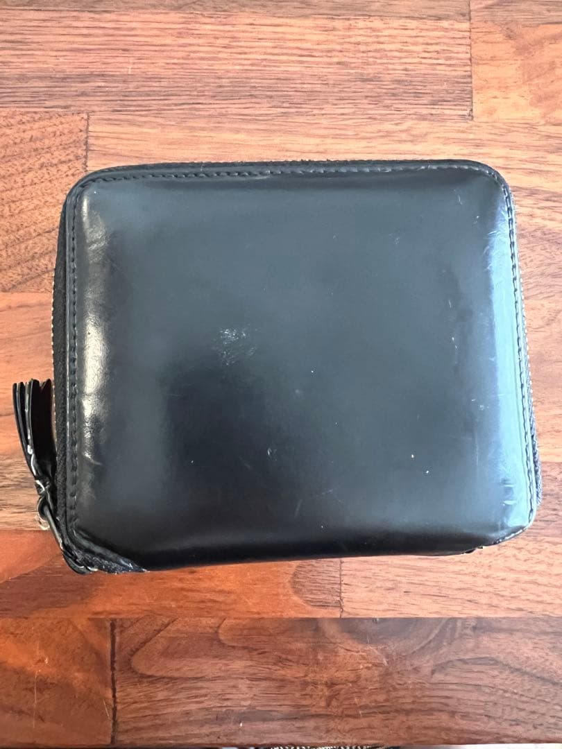 コムデギャルソン 二つ折り財布 レザー ブラック GARCON 財布 黒 革