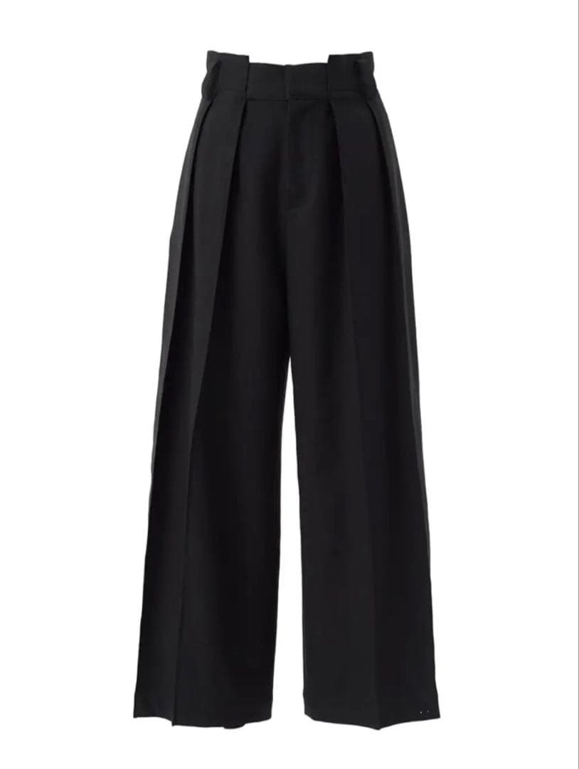 Cygne シーニュ ハイウエストタックワイドパンツ Lara