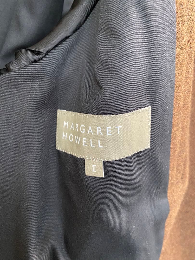 【未使用タグ付き】定12万　マーガレットハウエル　ツイードコート　茶系　サイズ2