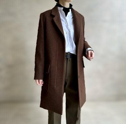 【未使用タグ付き】定12万　マーガレットハウエル　ツイードコート　茶系　サイズ2