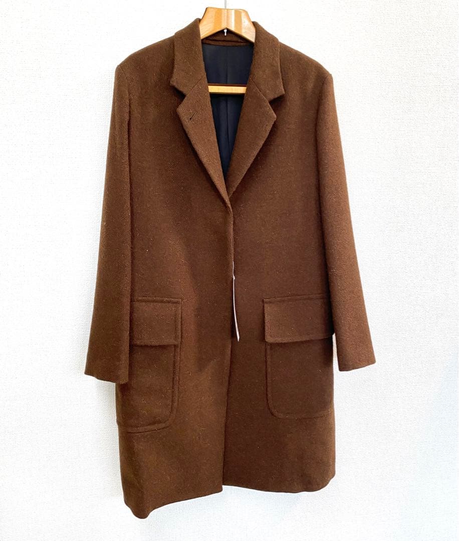 【未使用タグ付き】定12万　マーガレットハウエル　ツイードコート　茶系　サイズ2