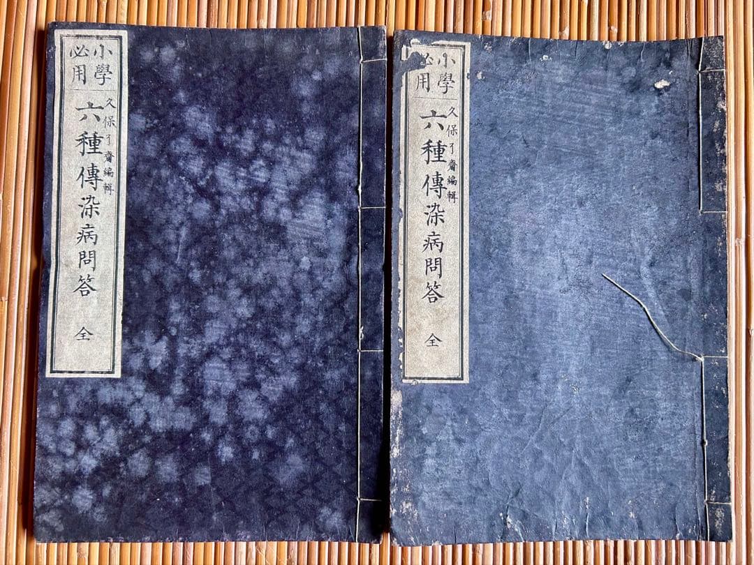 小学必要 久保良斎 編 六種伝染病問答 全2冊セット 明治14年刻生