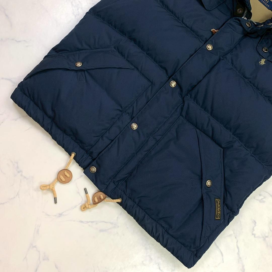 ポロラルフローレン ダウンベスト 肉厚 2way ネイビー M　D937