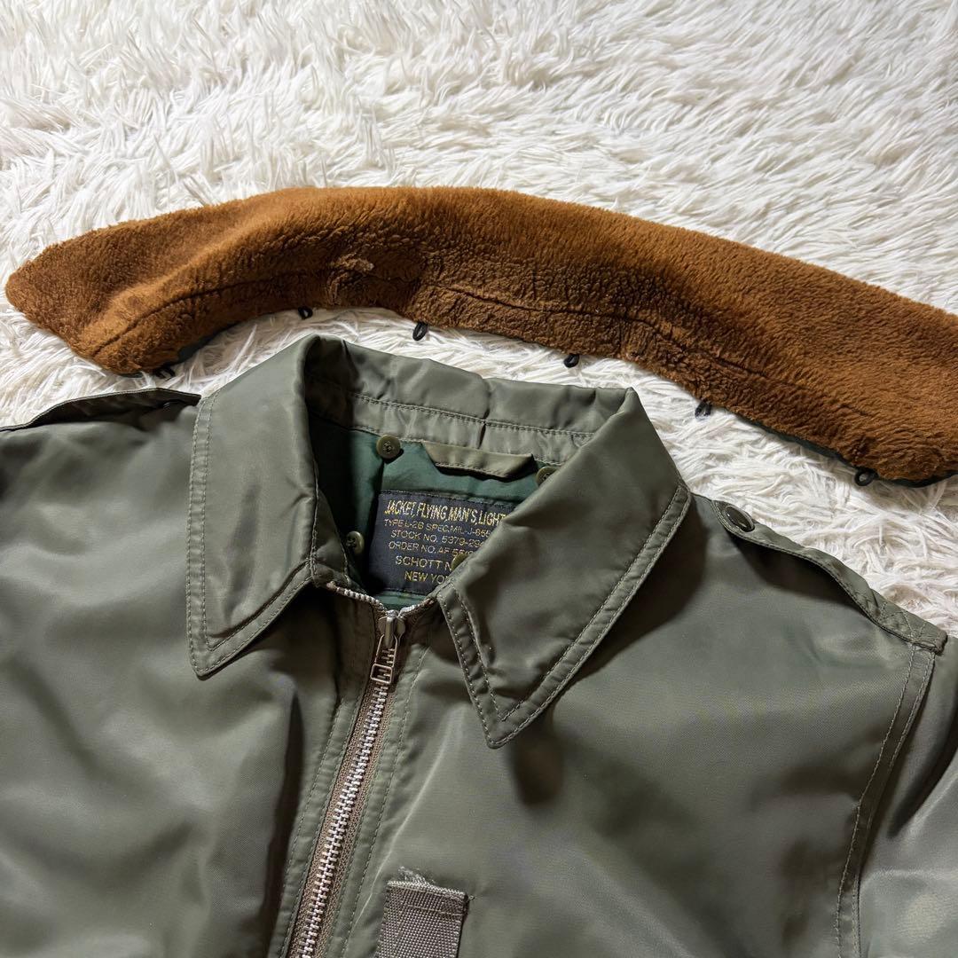 あ*し様 【米国製】schott フライトジャケット　L-2B 襟ボア　カーキ