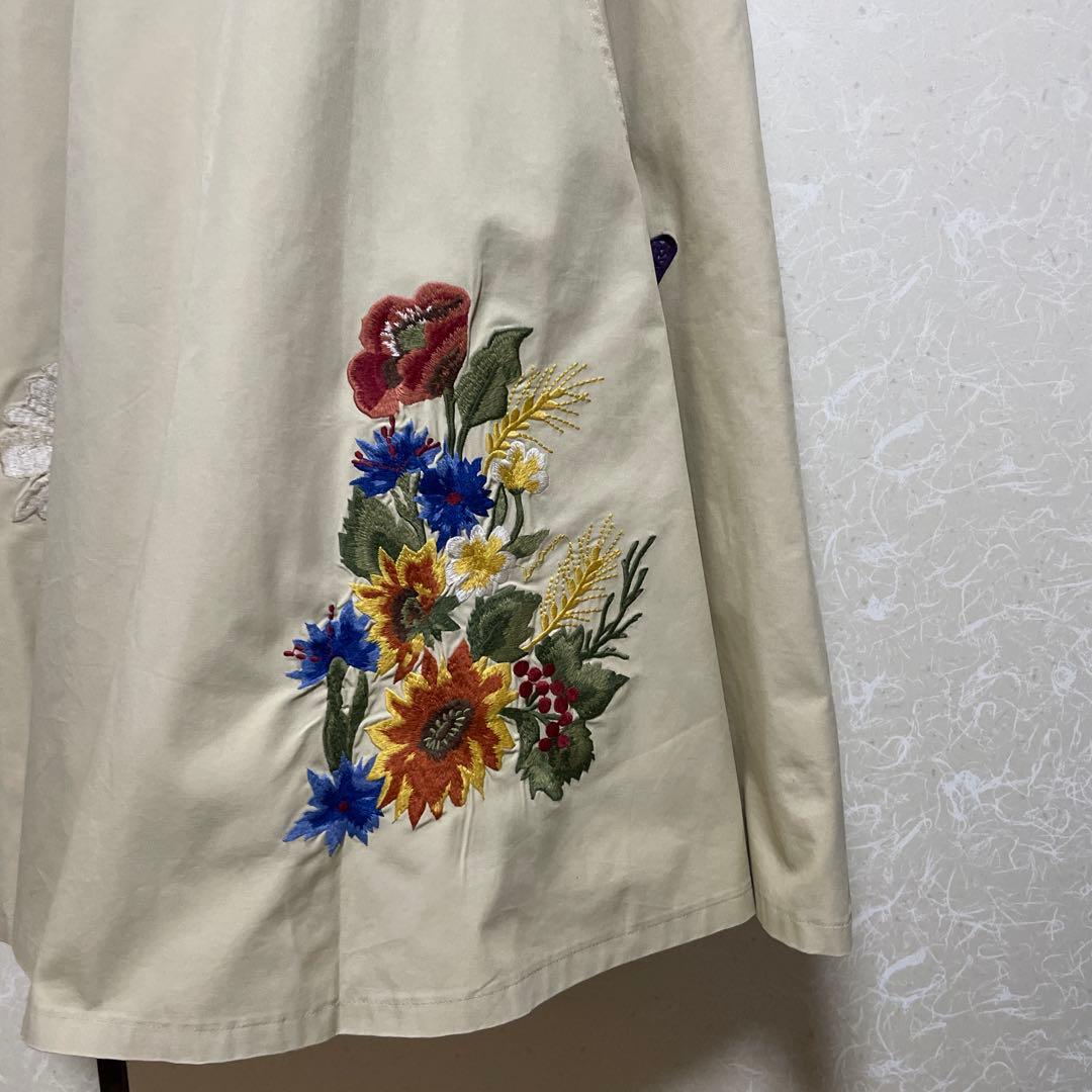 ロイスクレヨン ワンピース 花柄刺繍