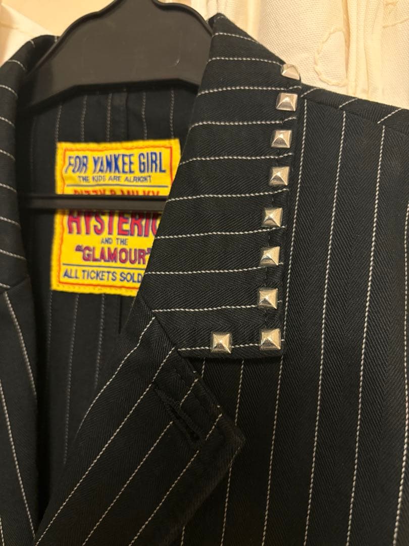 HYSTERIC GLAMOUR スタッズカラー クロップド テーラージャケット