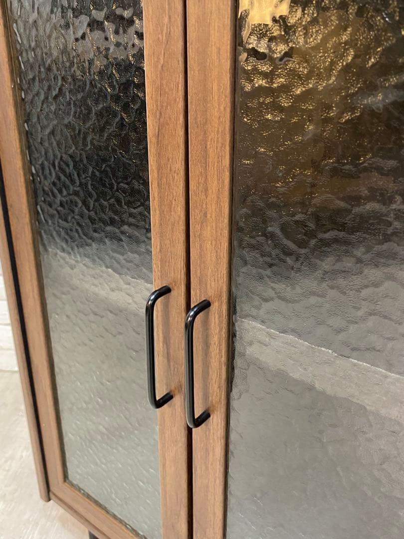 【東京都内23区配送無料】定価3万円　シューズラック　収納　靴棚　ガラス　昭和