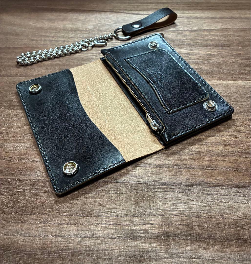 姫路レザーミドルトラッカーウォレット